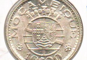 Moçambique - 10 Escudos 1966 - soberba prata