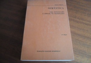 "Semântica" - Uma Introdução à Ciência do Significado de Stephen Ullmann - 4ª Edição de 1977
