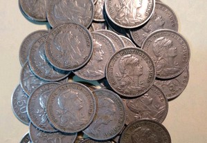 50 centavos 1966 alpaca - 40 moedas