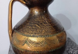 Pote em cerâmica, decorativo, pintado á mão - vintage