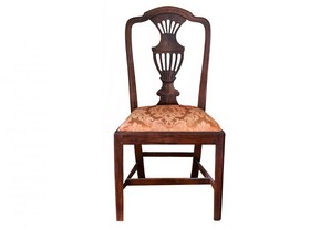 Cadeira veludo pau santo século XIX Estilo Chippendale