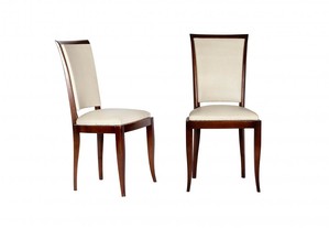 Cadeiras jantar brancas Jules Leleu Art Deco
