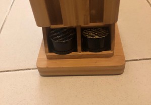 Suporte madeira para cápsulas café e chá Delta Q-c/s capsulas