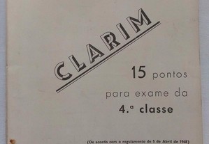 Clarim-15 pontos para exame da 4.ª classe