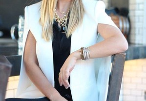 Blazer capa da Zara Woman branco