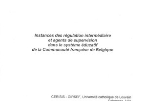 Instances des Régulation Intermédiaire et Agents de Supervision dans le Système Éducatif de la Communauté Française de Belgique
