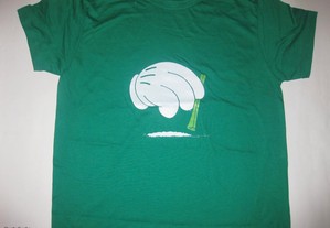 4 T-shirts Verdes/piadas/desenhos/novo/embalado!