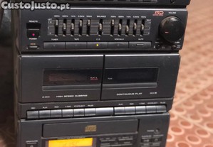 Aparelhagem com deck duplo, Cassete, CD, Equalizador e R�dio