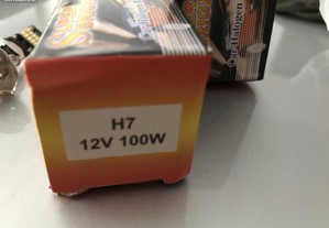 Lâmpadas H7 e H1 100 watts - NOVAS