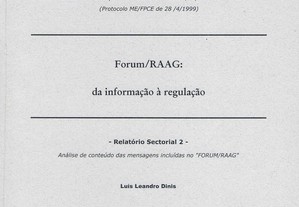 Forum/RAAG: Da Informação à Regulação - Relatório sectorial 2 - Programa de Avaliação Externa do Regime de Autonomia das Escolas