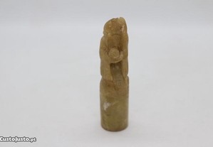 Sinete Chinês em soap stone Figura de Imortal XIX