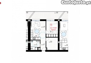 Apartamento T1+1 C/ Varanda, Freamunde, Paços...
