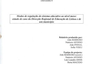 Modos de Regulação do Sistema Educativo ao Nível Meso: Estudo de Caso da Direcção Regional de Educação de Lisboa e de um Municip