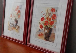 Quadros decorativos Jarras com Flores