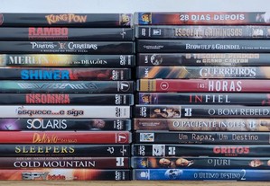 DVDs vários: acção, comédia, romance e documentários