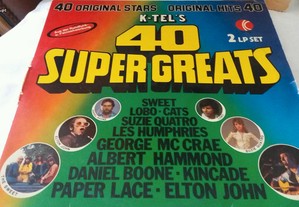 Disco vinil LP duplo 40 super greats impecavel