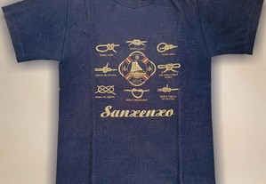 T-Shirt de Adulto Unissexo, Azul Sanxenxo, como Nova