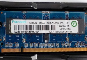 Ram (So-Dimm/portátil) DDR2/DDR3/DDR4 - 512Mb_8Gb