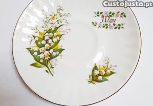 Prato Porcelana Floral Maio Primavera Flores May