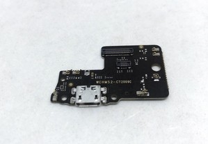 Conector de carga Micro USB com microfone para Xiaomi Redmi S2