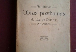 José Agostinho-As Últimas Obras Póstumas de Eça e a Crítica-1926