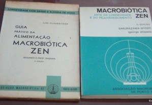 Lote 2 livros sobre Macrobiótica Zen