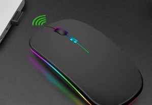 Rato Wireless Slim com Leds RGB (novo)