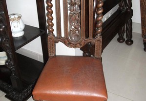 6 cadeiras com talha antigas restauradas