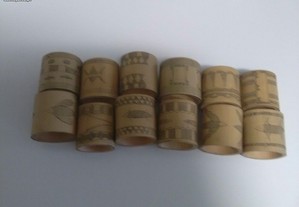 Doze argolas para guardanapos em cana de bambu ind