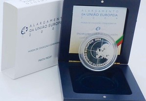 portugal 8 euros prata proof alargamento da união europeia 2004