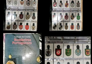 Coleção incompleta com 462 calendários de Crachás de Bombeiros Voluntários