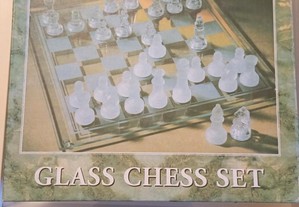 Jogo xadrez vidro