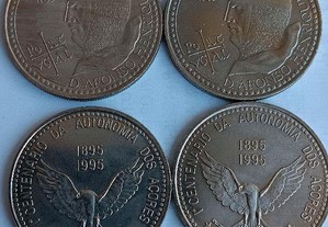 6 lindas moedas de 100 escudos.