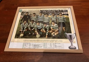 Sporting vencedor Taça das Taças 1964 poster raro