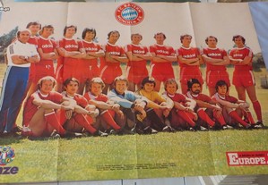 Poster 2 faces Europe 1 - FC Bayern Munique - Onze - Medida: 77 cm x 56 cm