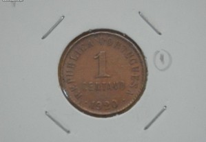 318 - República: 1 centavo 1920 bz P aberto, por 1,95