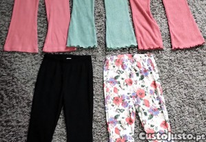 Conjunto 5 Calas Menina Leggins Boca Sino 7 Anos