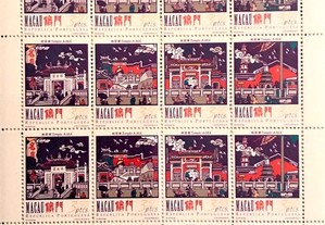 Folha miniatura selos - Templo A-Má - Macau - 1997