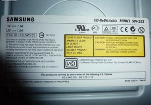 Drive Samsung CD-RW Modelo-SW-252