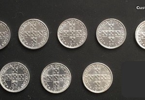 Série de 8 moedas de $10 em alumínio - Portugal - 1971 a 1978
