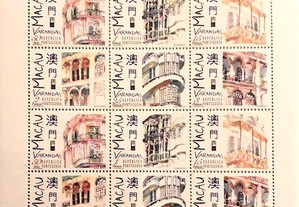 Folha miniatura selos-Varandas de Macau-Macau-1997