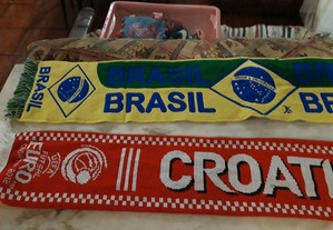 Conjunto de 2 Cachecóis Brasil/Croácia