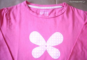 T-Shirt Zippy cor rosa choc