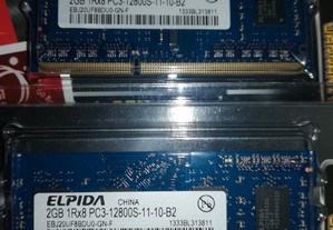 2 Memórias RAM 2GB ddr3 p/portatil