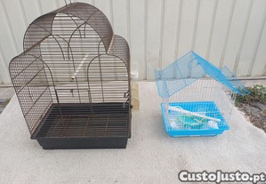 Gaiolas com acessrios para vrios pssaros 2 unidades