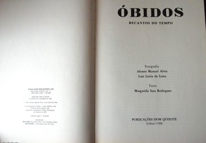 Livro Óbidos Recantos do Tempo Dom Quixote 1988