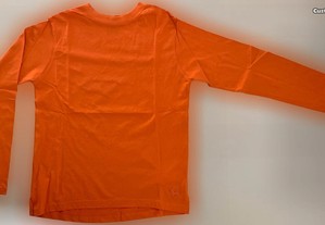 T-Shirt de Criança Unissexo, Laranja Vivo, Nova