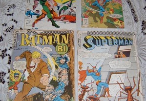 Superman e Batman 4 revistas BD, antigas