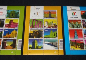 Folha Miniatura AFS 36 37 e 38 Maravilhas Portugal Mini Sheet 2007