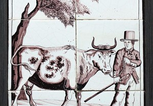 Painel de seis azulejos do final do Sec. XVIII